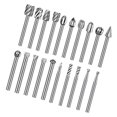 thumbnail image 2 of 20Pcs Rotary File Burr Grinding Bit High Speed Steel Tool Set Kit for Chamfering Engraving, 2 of 4