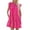 Hot Pink, variant on JINMGG Summer Dresses 2024, Dresses for Women 2024 Women's Fashion Holiday Summer Solid Color Round Neck Short Sleeve Party Beach Loose Dress Red S