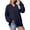 Navy, variant on idosla Women Casual Long Sleeve V Neck Sweatshirts Cute Loose Fit Lightweight Pullover Tops (Brown, XL)
