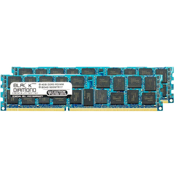 8gb 2x4gb Memory Ram For Dell Precision Workstation T7600 Ddr3 Ecc Registered Rdimm 240pin Pc3 1600mhz Black Diamond Memory Module Upgrade Walmart Com Walmart Com