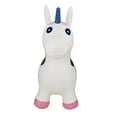 thumbnail image 2 of BounceZiez Inflatable White Unicorn Animal Hopper Giftable Toy for Children Ages 3+by Waloo Products, 2 of 4