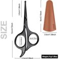 thumbnail image 3 of 4.7-inch small nose hair scissors (black), round-headed scissors, for trimming facial hair, beards, ear hair, eyebrows, bathroom, Moustache Trimming，personal care and beauty, 3 of 4