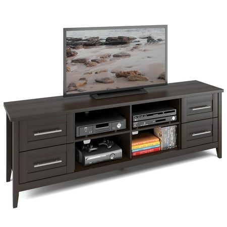 CorLiving Jackson Espresso 4-Drawer TV Bench for TVs up to 80"