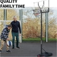thumbnail image 4 of JERFIT 44" Portable Basketball Hoop System with Wheels, Height Adjustable 5.7-10ft, Outdoor/Indoor Goal with Polycarbonate Backboard, Stable Base for Sand/Water, 4 of 7