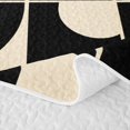 thumbnail image 5 of Castle Fairy Mid Century Quarter Arc Quilt King 3 Pieces,Minimalist Square Block King Coverlet Set,Black Cream,1 Bedspread and 2 Pillowcases, 5 of 7