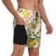thumbnail image 2 of Balery Fruit Bañador para hombre, shorts de playa de secado rápido con entrepierna y forro de compresión-Large, 2 of 6