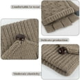 thumbnail image 2 of Woaeety 2Pcs  Winter Fingerless Gloves Mittens for Women Men Warm Wool Knitted Convertible Flip Top Mittens Cold WeatherBlack and Brown, 2 of 13