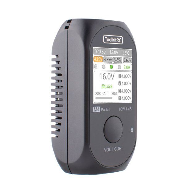 Toolkitrc M4 Pocket Balance Charger Xt30 Xt60 Entrada para 1-4s Lihv