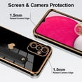 thumbnail image 3 of for Samsung Galaxy A14 5G Case Black Love Hearts Design for Women Girl Men, Luxury Plating with Strap Stand Full Camera Lens Protection Bumper for Galaxy A14 5G, 3 of 6
