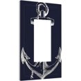 thumbnail image 2 of Navy Blue Nautical Anchor 1 Gang Rocker Light Switch Cover Decorative Outlet Covers Wall Plate Electrical Faceplate Switchplate for Bathroom Home Living Room Decor, 2 of 8
