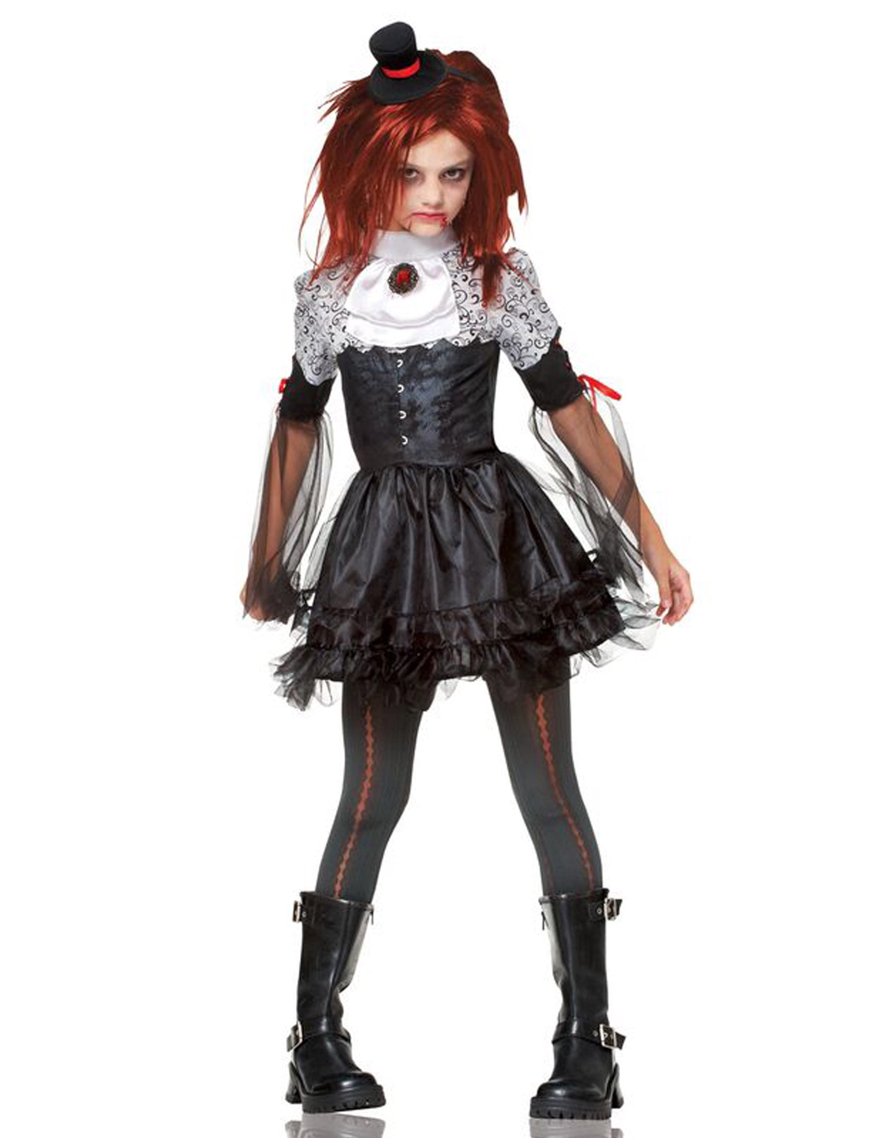 Edgy Vamp Victorian Vampire Gothic Horror Girls Halloween Costume - Xl ...