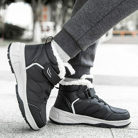 

ZMHEGW Women Boots Couple Models Middle Aged And Elderly Winter High Top Non Slip Soft Bottom Outdoor Walking Snow Boots Shoes