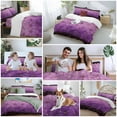 thumbnail image 6 of Abstract Stereo Cube Full Size Comforter Set, Modern Gradient Black Purple Comb Grid Cubes Bedding for All Seasons, 4 Pcs Bed Set, 1Quiltcover (86"x86") ,1Sheet(80"x116"), 2Pillowcases (30"x20"), 6 of 9