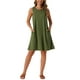 thumbnail image 2 of INSPIRE CHIC Vestidos de Verano para Mujeres, Vestido de Tirantes con Estampado de Tie Dye, Vestido Casual de Playa Sin Mangas y Suelto con Bolsillos, Color Verde Militar, 2 of 6