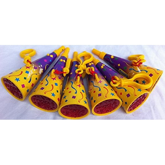 Jester Clown Theme Digital Clock and Light Up Clip On Toy Great Party Favor Set of 5