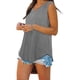 thumbnail image 3 of Las mujeres Vest Tops, sin mangas Color Sólido Cuello en V Casual Blusa Camisas Nituyy Disponible en varios colores, un chaleco de moda de color sólido., 3 of 5