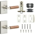 thumbnail image 4 of Sure-Loc LV101 26 GRIP-WN Levanto Passage Door Lever Set - Polished Chrome / Walnut, 4 of 7