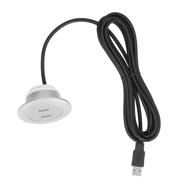 Sofa USB Charging Socket, Charging Protection Circuit Dual USB Charging Ports Socket ABS Multipurpose For Bedside Silver