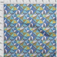 thumbnail image 4 of oneOone Cotton Flex Medium Blue Fabric Check Patchwork Sewing Craft Projects Fabric Prints By Yard 40 Inch Wide, 4 of 5