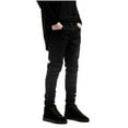 thumbnail image 3 of Jacenvly Men'S Pants Jeans Long Skinny Pants Mid Waisted Pocket Plain Trousers for Men New Fashion Casual Straight Jeans Slim Trousers Pants, 3 of 8