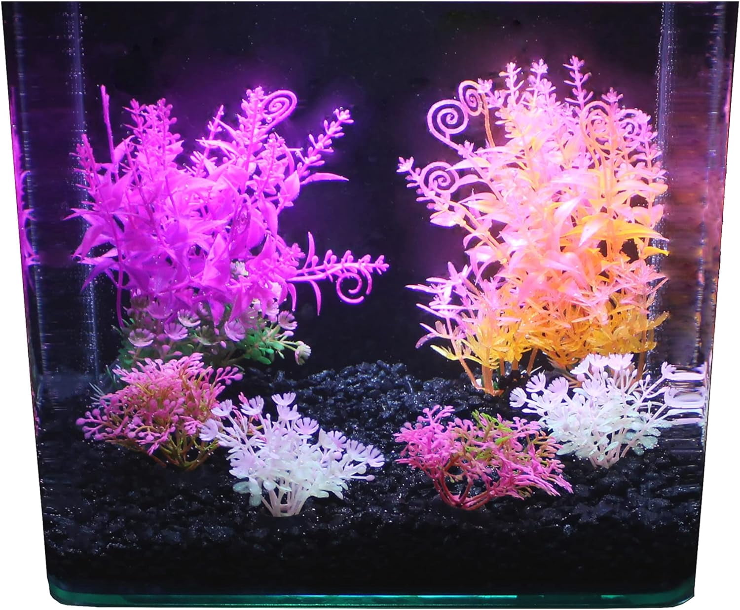 Penn-Plax Plastic Aqua-Plant Aquarium Decoration Kit for Aquariums and Fish Tanks - Vibrant Pink