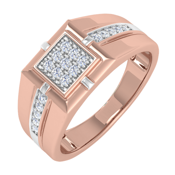 1/4 Carat Men Diamond Wedding Band Ring in 10K Gold (Ring Size 5.75)