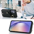 thumbnail image 3 of Allytechgroup Wallet Case for Samsung Galaxy A14 5G, RFID Blocking Crossbody Shoulder Strap Hand Wrist Cards Holder Ring Stand Bumper Drop Protection Phone Case for Girls Women, Black, 3 of 9