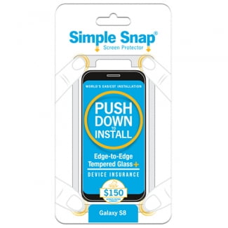 SAMSUNG GALAXY S8 SIMPLE SNAP EDGE-TO-EDGE + DEVICE PROTECTION SCREEN PROTECTOR - BLACK