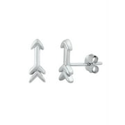 NORTH ARROW SHOP Arrow Stud Earrings, Sterling Silver 925, Charm Style Jewelry