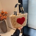 thumbnail image 5 of Bolsa de paja tejida de fábrica transfronteriza Bolsa de ratán Bolsa de mano tejida de paja de gran capacidad Bolso de mano para mujer 2024 Nuevo hecho a mano, 5 of 5