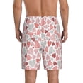 thumbnail image 3 of Kdxio Hand Drawn Hearts Print Mens Sleep Shorts Bottoms Soft Comfy Pajama Wear Pants with Drawstring Pockets, 3 of 7