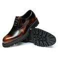 thumbnail image 4 of Santimon Brown Oxford Shoes for Men Classic Lace up Casual Shoes Timeless Dress Shoes for Wedding Gatherings US 7, 4 of 8