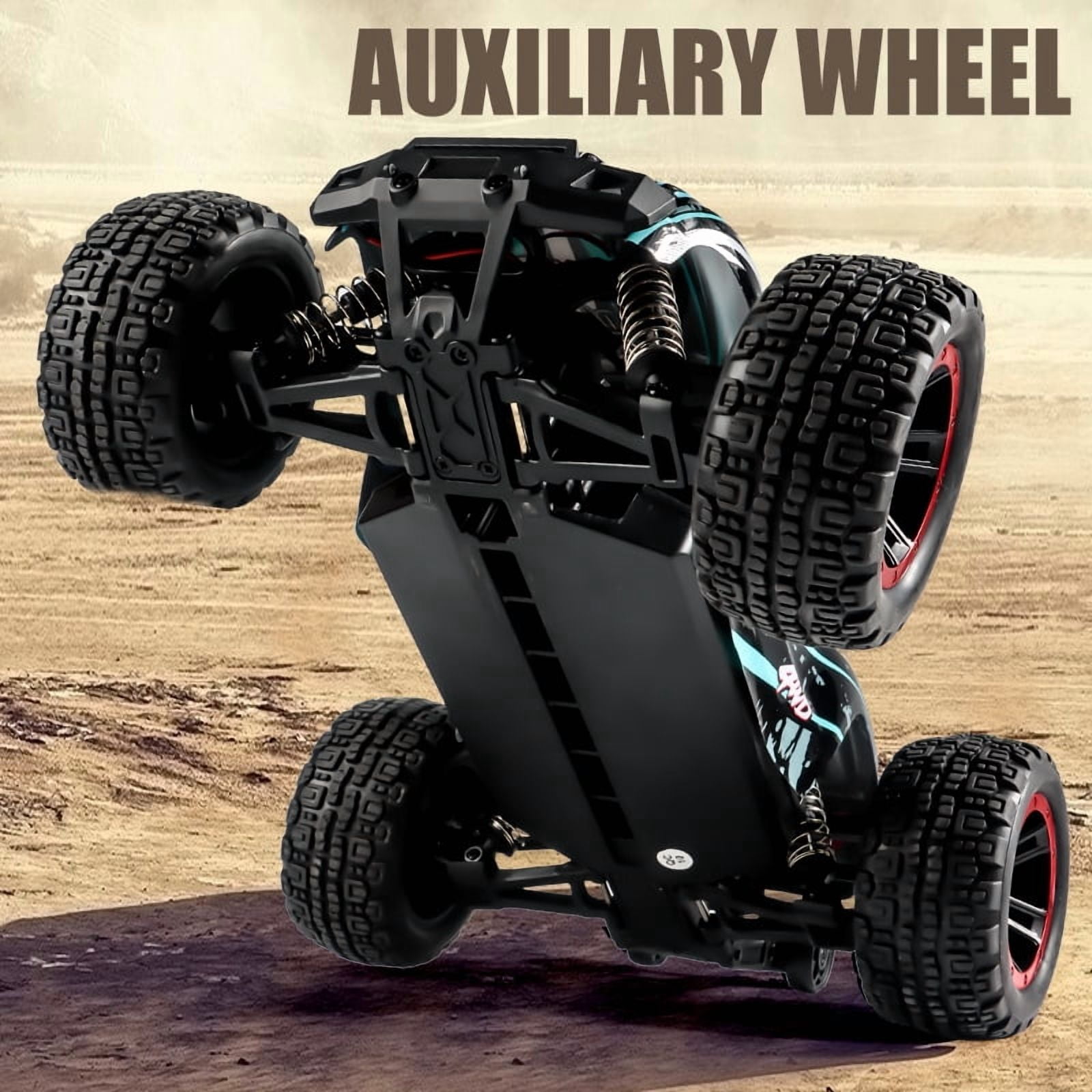 1:14 Scale All Terrain RC Car, 40 KPH High Speed 4WD Electric Vehicle w/2.4 GHz Remote Control, 4X4 Off-Road RC Truck, All Terrain RC Vehicle for Snow, Sand, Beach & Rocky Surfaces, Military Green