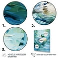 thumbnail image 3 of Designart "Abstract Duck Ripples II" Animals Framed Wall Art - Traditional Blue Duck Entryway Framed Wall Art Print, 3 of 6