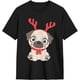 thumbnail image 2 of Cute Dog Cartoon in Christmas Men's Cotton T-Shirts Casual Basic Crew Neck Tshirts Short Sleeve Fashion Tee Shirts,, 2 of 6