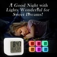 thumbnail image 3 of Artrylin Digital Alarm Thermometer Night Glowing Cube 7 Colors Clock LED Change LCD for Bedroom Child，Grow Clock for Toddlers Boys Girls Gift, 3 of 7