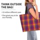 thumbnail image 2 of Easygdp Orange and Purple Plaid Bolsas Tote para Mujer, Bolsos de Hombro para Viaje, Bolsos de Mano de Gran Capacidad para Compras y Trabajo, 2 of 8