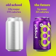 Poppi Grape Prebiotic Soda, 12 oz, 4 Pack Cans