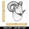 thumbnail image 2 of Majestic Bighorn Sheep Head Self-Inking Rubber Stamp Ink Stamper - Red Ink - Small 1 Inch, 2 of 7