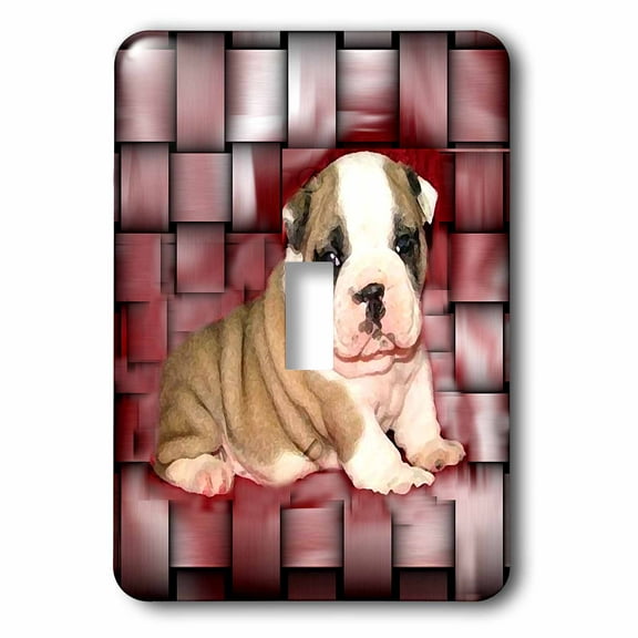 3dRose, British Bulldog Puppy, single toggle switch