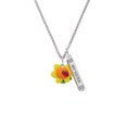 thumbnail image 2 of Delight Jewelry Fimo Clay Sunflower with Ladybug Silvertone Always My Sister Bar Charm Necklace, 23", 2 of 4