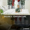 thumbnail image 3 of Fsddascl Plaid Snowman Christmas Blackout Curtains for Bedroom/Living Room, Thermal Insulated Kitchen Curtains, Xmas Tree Snowflake Birds Branches Grommet Darkening Window Treatment Drapes 52"x63"x2, 3 of 6