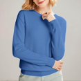 thumbnail image 2 of Bovemsi Sweaters for Women Cozy Women's Spring And Autumn Winter New Solid Color Knitted Sweater With Roundneck Undercover Style Fall Sweaters, 2 of 8