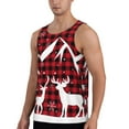 thumbnail image 2 of Daiia Christmas Buffalo Plaid Printed Men's Quick Dry Fit Muscle Tank Top Slim-Fit Tank Workout Tank Top Lightweight Sports Tank Top-4X-Large, 2 of 7