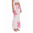 thumbnail image 2 of Womens Floral Mesh Maxi Skirt Elastic High Waisted Boho Elegant Mermaid Long Skirts for Women Pink S, 2 of 10