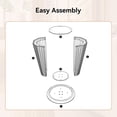 thumbnail image 5 of 19" Solid Wood Small End Table Set of 2, Farmhouse Round Pedestal Side Table, 5 of 7