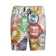 thumbnail image 4 of Fotbe Travel Stamp Pajama Shorts for Men, Men's Pajama Bottoms, Sleepwear,Short Pajama Pants-XX-Large, 4 of 9