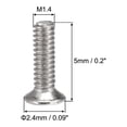 thumbnail image 3 of Uxcell M1.4 x 5mm Silver Tone Phillips Screw Fastener Nickel Plated 350 Pack, 3 of 5