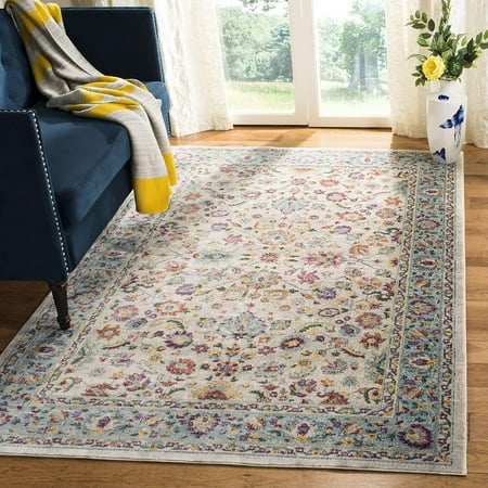 

Collection Rug - 3 X 5 Cream & Multi Boho Chic Distressed Design Non-Shedding & Easy Care Ideal For High Traffic Areas In Entryway Living Room Bedroom (MER196A)