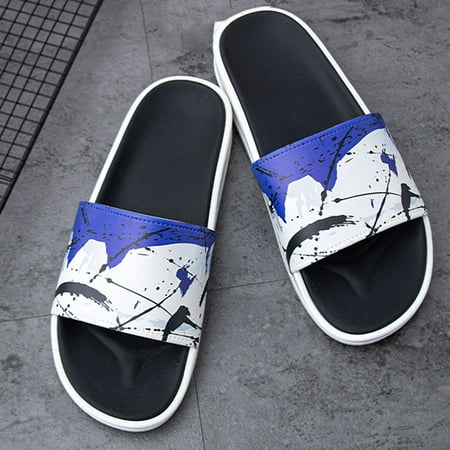 

Akiihool Platform Sandals Comfortable Mens Sandals Indoor and Outdoor Beach Flip Flop Casual Slippers (White 10)